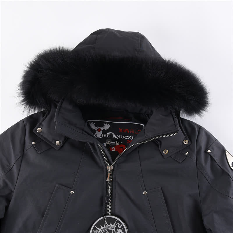 Moose Knuckles Hooded Down Bomber Jacket Moose Knuckles Hooded Down Bomber Jacket